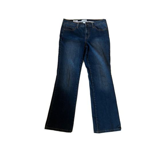 St Johns Bay Jeans Womens Petite Size 8P Petite Blue Stretch Boot Denim Pants - Picture 1 of 5